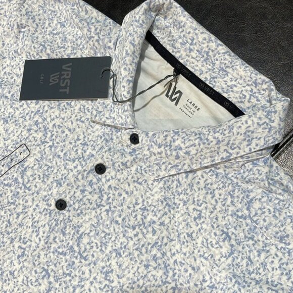 VRST Men's Gravel Pattern Print Golf Polo - Picture 10 of 11
